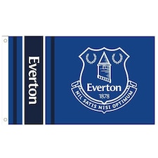 Everton FC Wordmark Stripe Flag - Blue/White - One Size