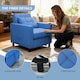 image 4 of Alivio 3 in 1 Convertible Sofa Bed with Adjustable Backrest and Pull Out Sleeper (Blue)