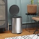 image 9 of HOMCOM 20 Litre Kitchen Bin, Stainless Steel Pedal Bin with Soft-close Lid, Fingerprint Proof Cylindrical Rubbish Bin with Foot Pedal and Removable Inner Bucket, Silver | Silver | 1