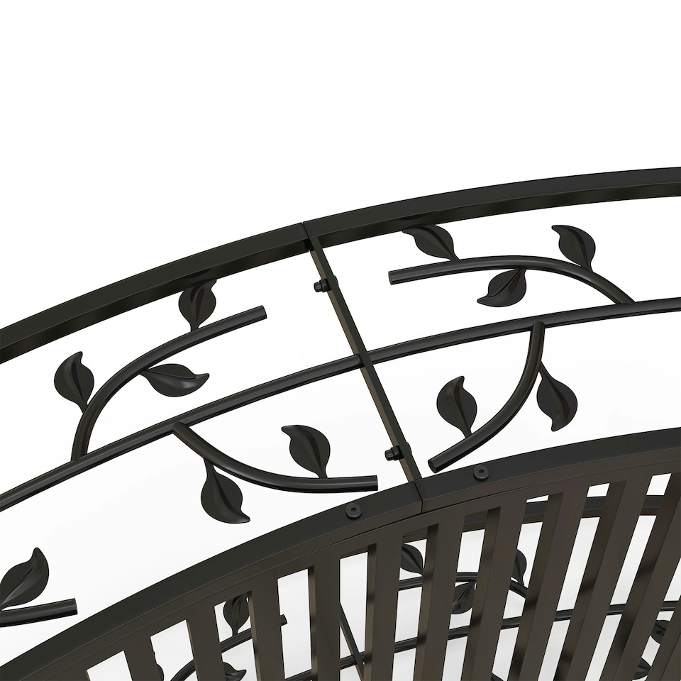 image 1 of Outsunny 1.2M Classic Arch Bridge for Ponds Creeks Streams Borders, Black