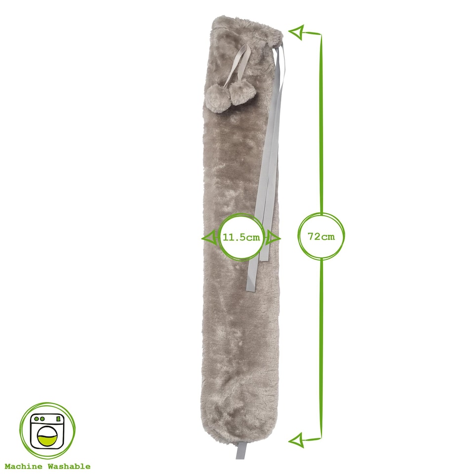 image 1 of Nicola Spring Plush Long Hot Water Bottle & Cover Set - Cream