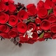 image 8 of Neo Luxury Extra Large Red Rose Wreath 50cm Home Artificial Christmas Festive Front Door Decoration | Red | Red