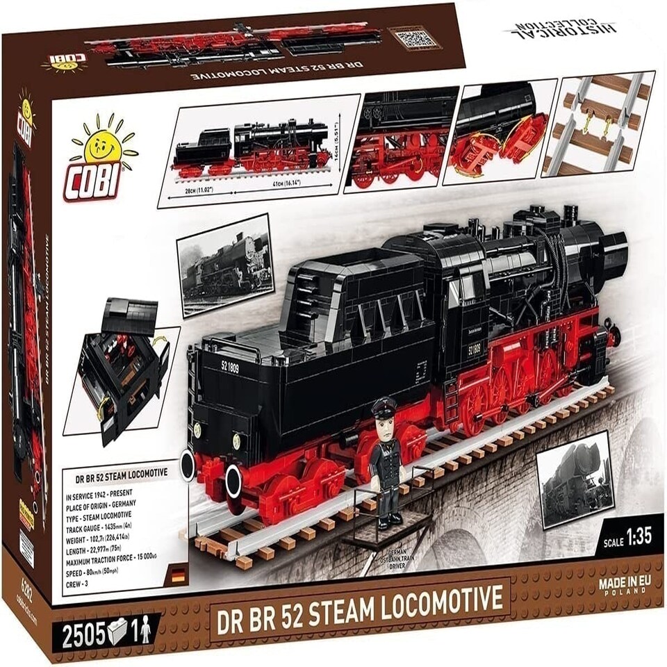 image 1 of Cobi - Historical Trains - DRB CLASS 52 STEAM LOCOMOTIVE (2,505 Pieces)