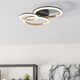image 2 of EGLO Calliera Black & Brass Steel LED Circle Modern Ceiling Light