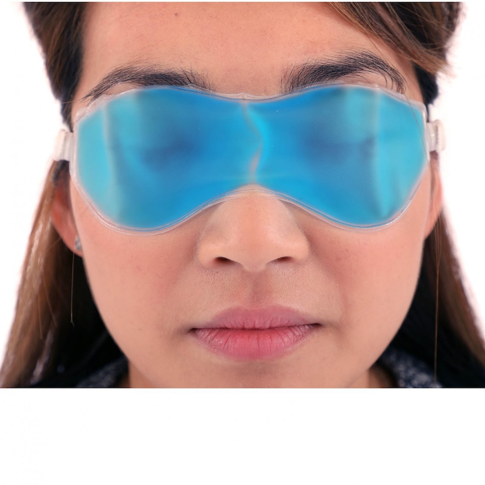 image 1 of Soothing Cool Hot Tension Relief Reusable Gel Eye Mask | Blue