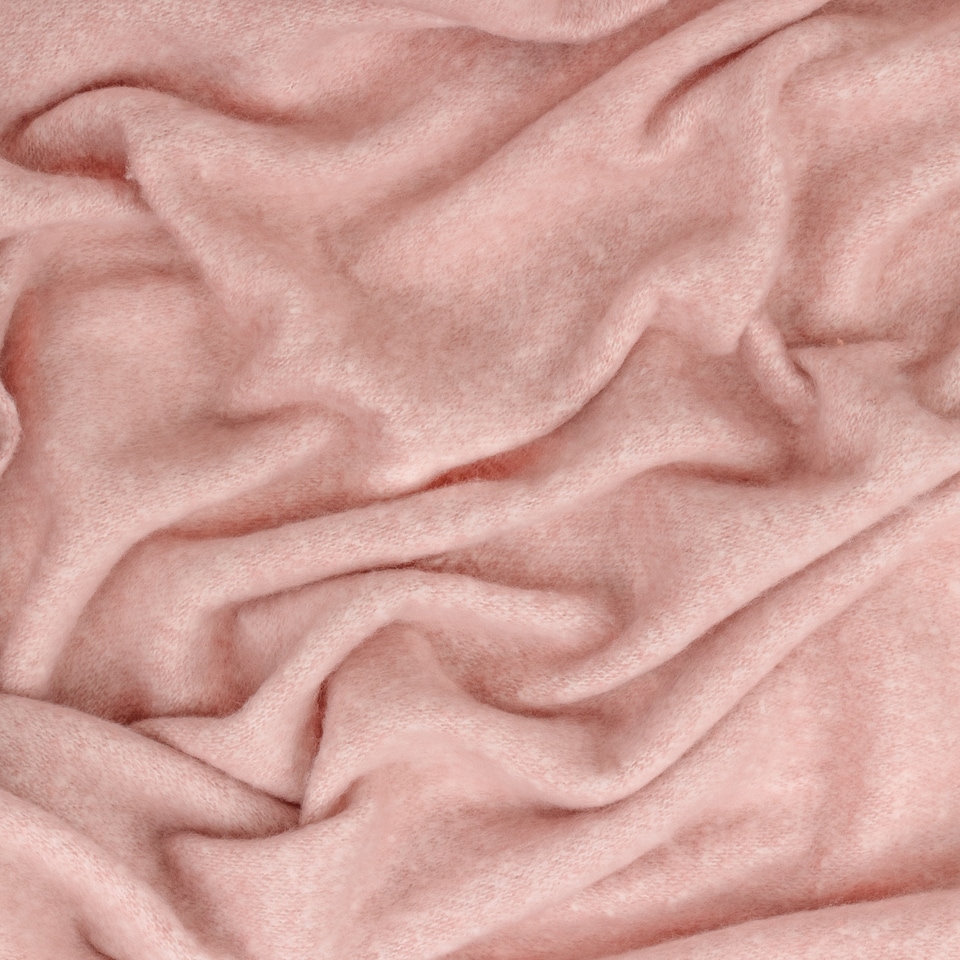 image 1 of Furn Cozy Woven Tasselled Throw | Pink | Pink | 1