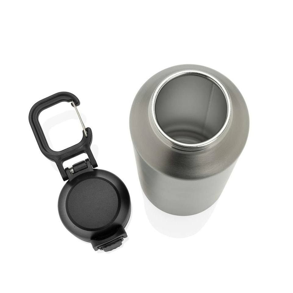 image 1 of XD Collection Via Lockable Recycled Stainless Steel 600ml Sports Bottle - Silver - One Size