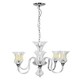 image 3 of Interiors by Premier Abelia Glass and Chrome 6 Arm Chandelier