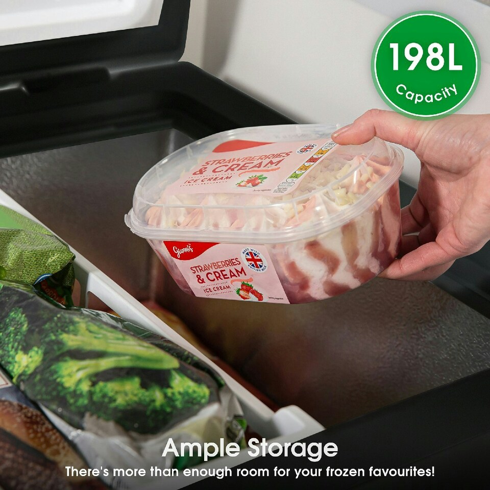 image 1 of Abode A198CF0E1B Chest Freezer 198L Black Suitable for Garages & Outbuildings Black