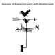 image 2 of Cat and Ball Weathervane - Solid Steel - W61 x H88 cm - Black