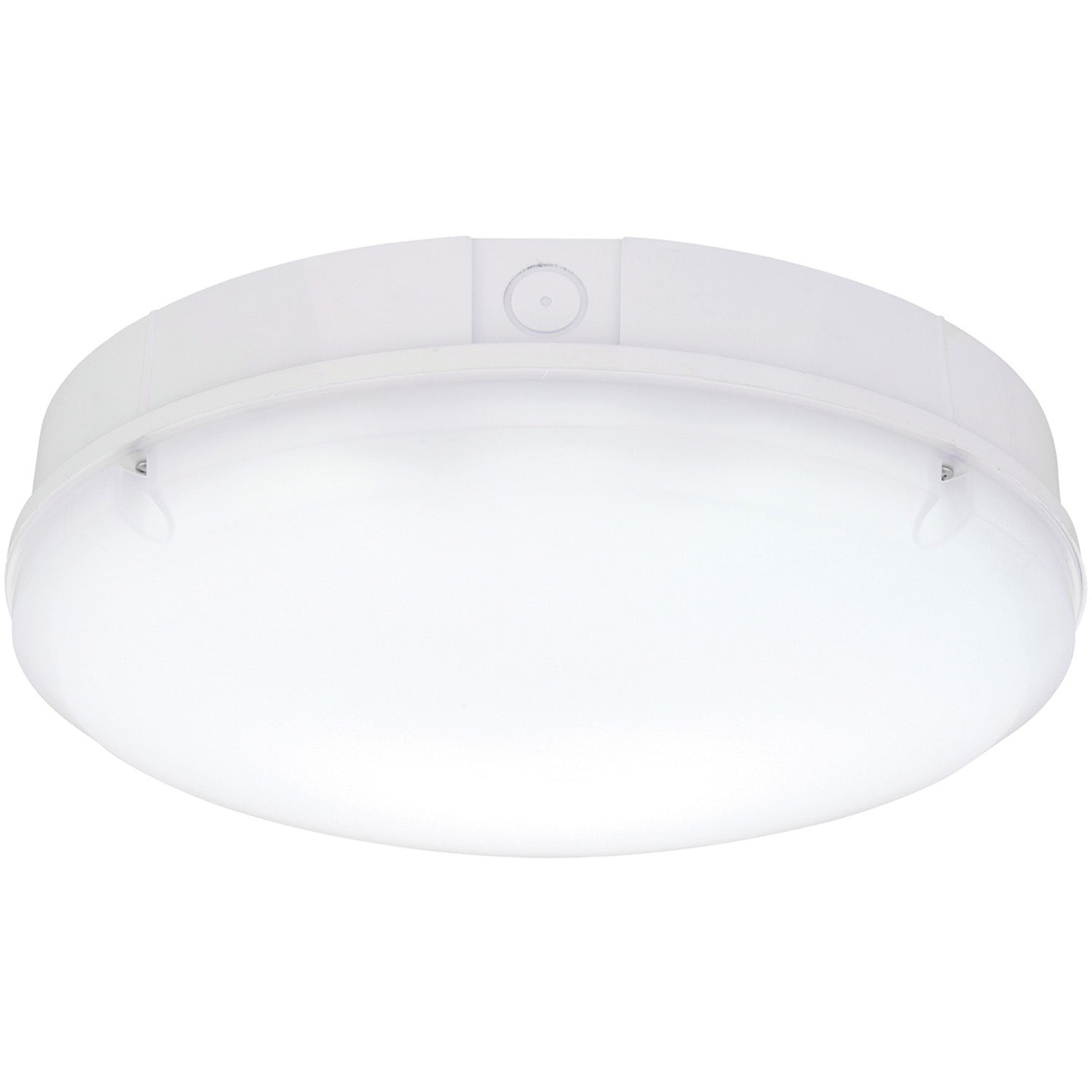 Loops Gloss White IP65 Bulkhead Light - 18W CCT SMD LED Module - Microwave Sensor