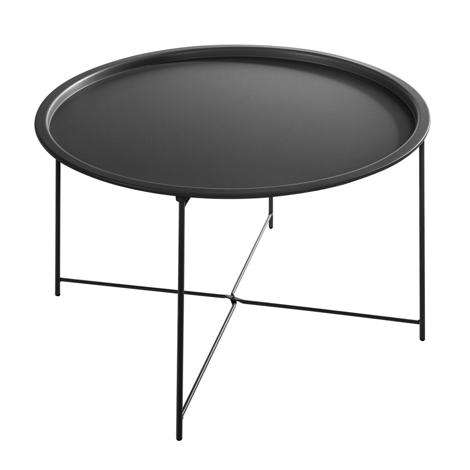 image 1 of Bjarni Coffee Table Metal Side Table in Blush Pink Black