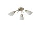 image 4 of ValueLights Barine Brushed Silver Semi-Flush Light and E14 Golfball LED 4W Warm White 3000K Bulb