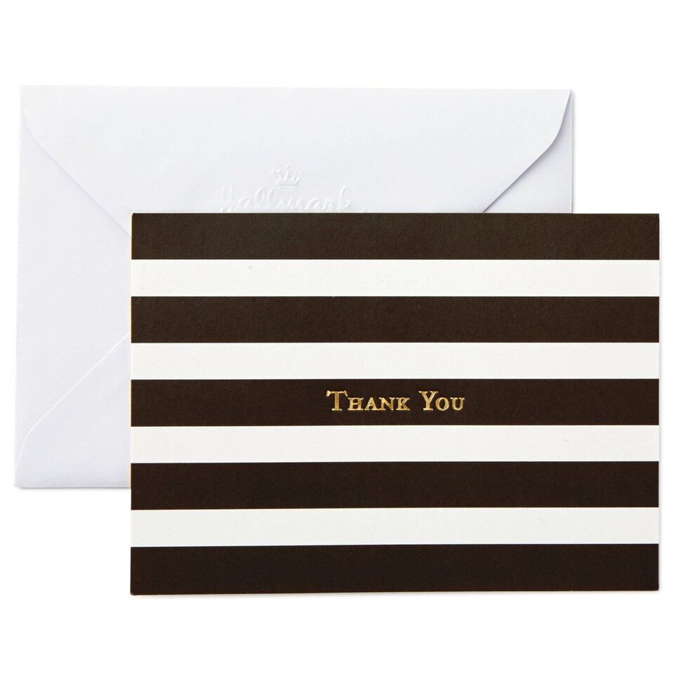 image 1 of Hallmark Pack Of 40 Thank You Cards - 1 Striped Design