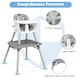 image 4 of COSTWAY 4 in 1 Baby Highchair Infant Feeding Seat