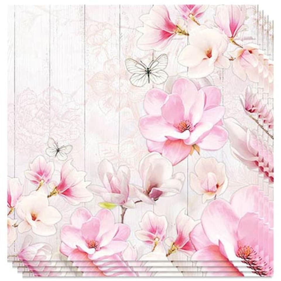 Magnolia Garden Premium Decoupage Luncheon Napkins 3 Ply 33cm - Pack of 20