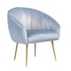 image 2 of Helena Velvet Accent Chair - Light Blue