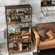 image 6 of Industrial Bookcase With 2 Large Drawers and Shelves Brown Brown | One Size