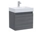 image 1 of Balterley Wall Hung Vanity Basin Unit & Polymarble Basin | Grey | Anthracite Woodgrain