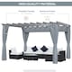 image 3 of Outsunny 3.6 x 3(m) Outdoor Retractable Pergola Gazebo Sun Shade Canopy Curtains