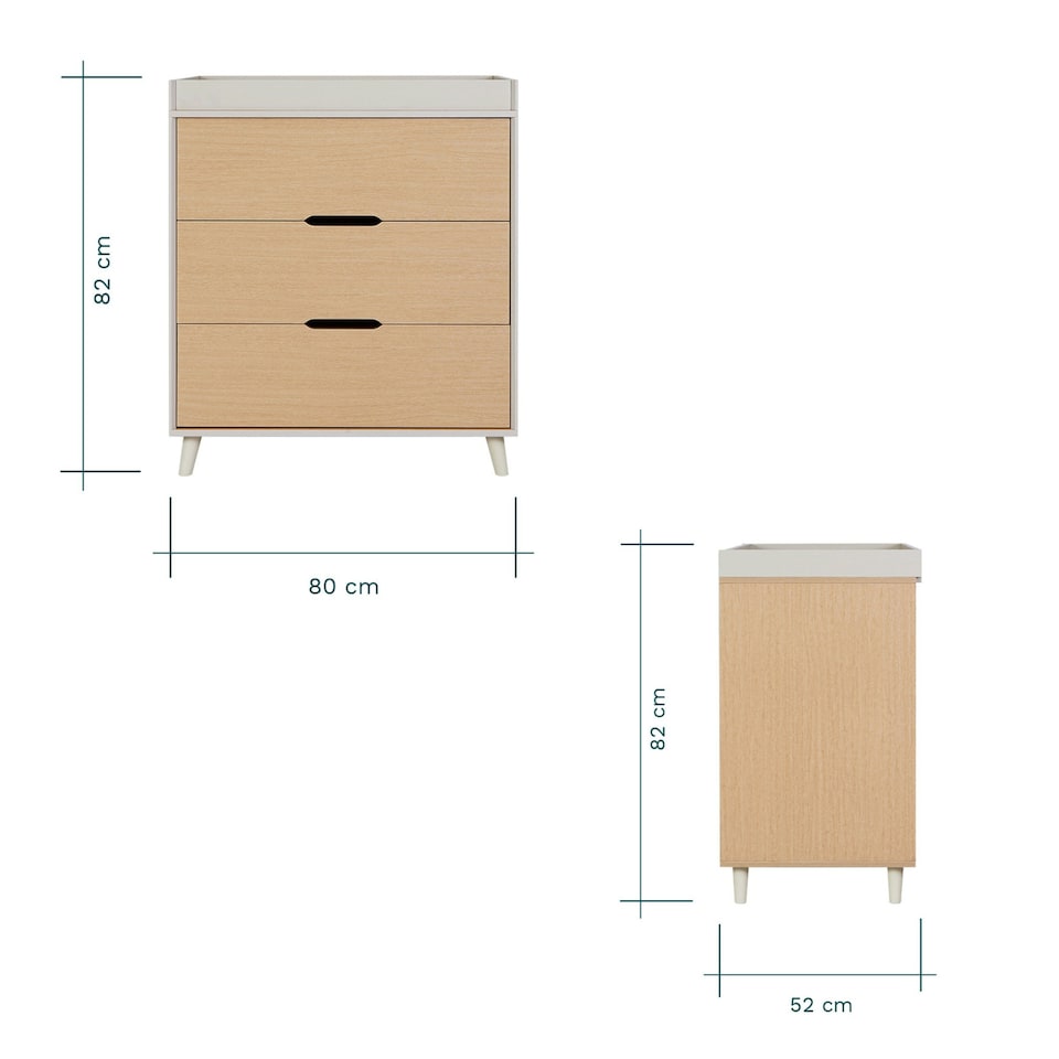 image 1 of Tutti Bambini Hygge Mini 2pc Room Set - Light Oak/White Sand