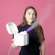 image 4 of Envie Ionic Portable Facial Steamer with LED Spa Light for Women, White