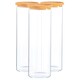 image 1 of Argon Tableware Glass Storage Jars with Cork Lids - 2 Litre - Pack of 3