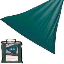 Harbour Housewares Triangle Shade Sail - 3.6m - Green Green