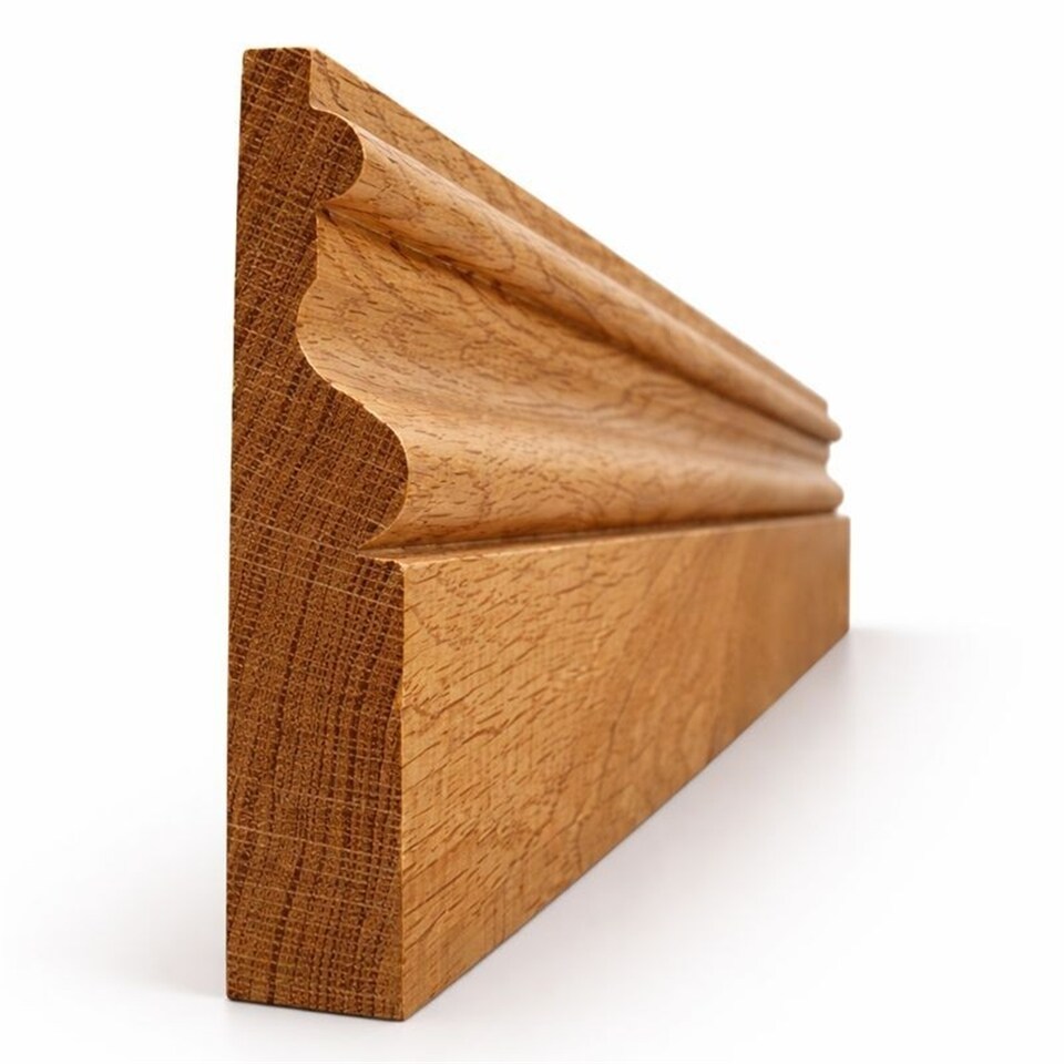 Dark Oak Victorian European Oak Skirting Board (Unoiled) - 146mm (H) x 19mm (T) x 3000mm (L) - (Pack Of 20)