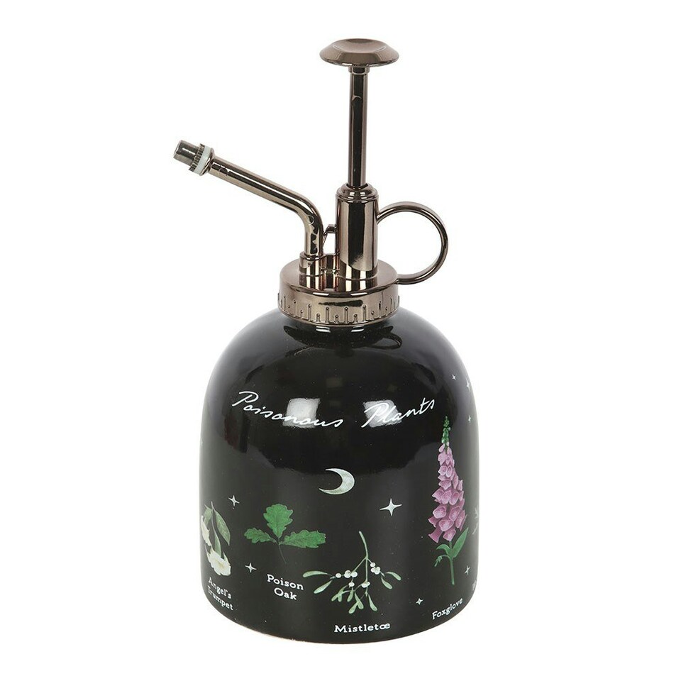 image 1 of Something Different Poisonous Plants Ceramic Plant Mister - Black - One Size