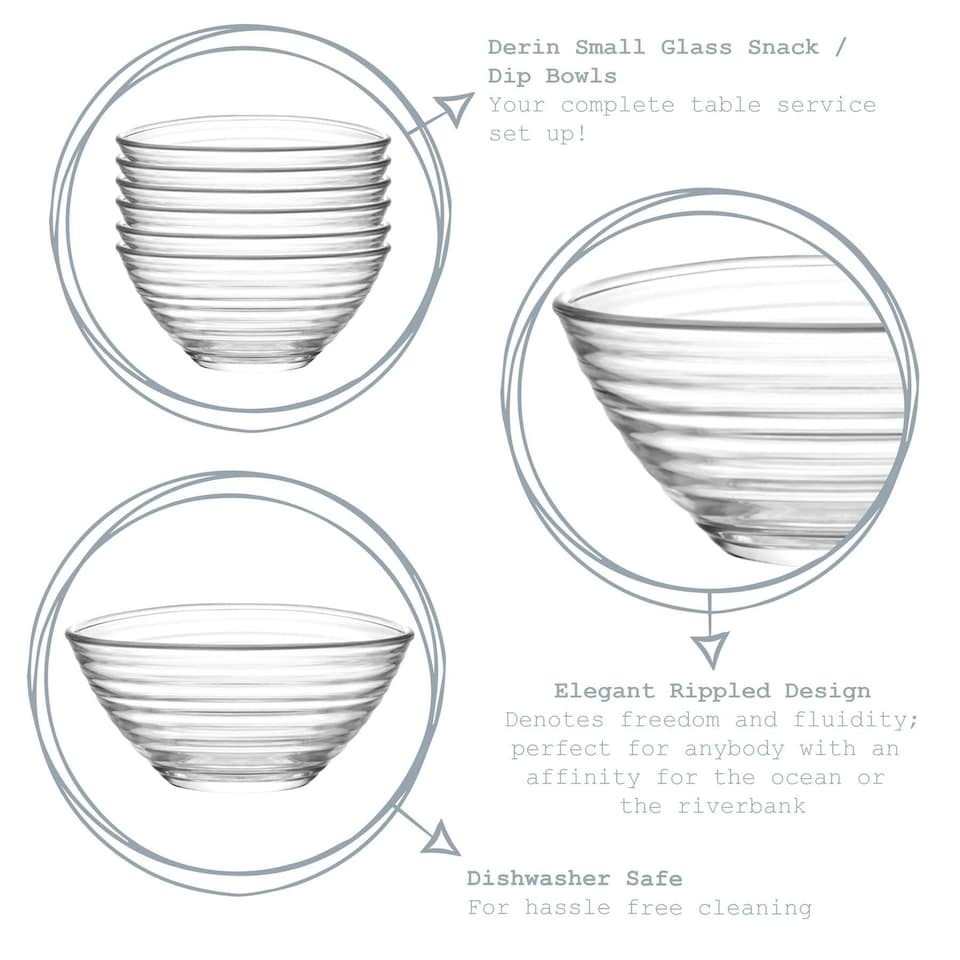 image 1 of LAV Derin Glass Serving Bowl - 7cm - Clear Clear