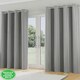 image 1 of Supersoft Grey Curtains 46 x 72 inch (117 x 183 cm) Room Darkening Eyelet Thermal Noise Reducing Curtains for Bedroom and Living Room