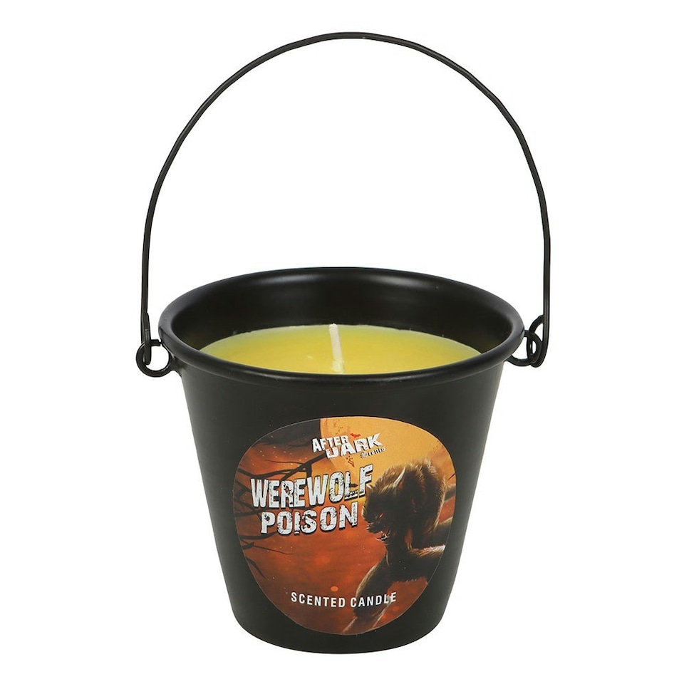 image 1 of Something Different Werewolf Poison Bucket Scented Candle - Black/Orange/White - One Size