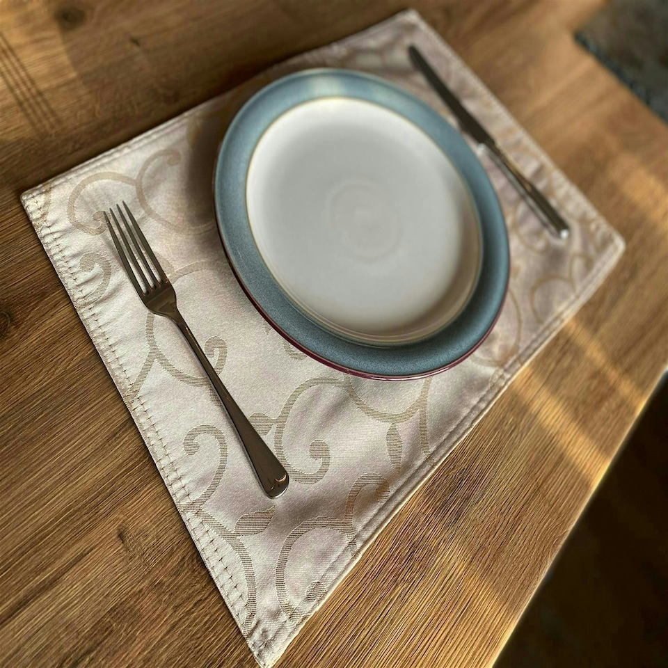 image 1 of Alexis 2 Pack of Placemats - Cream - 33x48cm