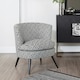 image 1 of Interiors by Premier Round Black and White Round Armchair, Accent Chair for Living Room, Accent Lounge Chair for Home