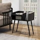 image 5 of COSTWAY Modern Nightstand 2-Tier Bedside Table Black Black