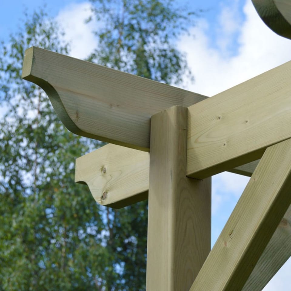 image 1 of Garden Pergola - Wood - L420 x W420 x H270 cm - Light Green