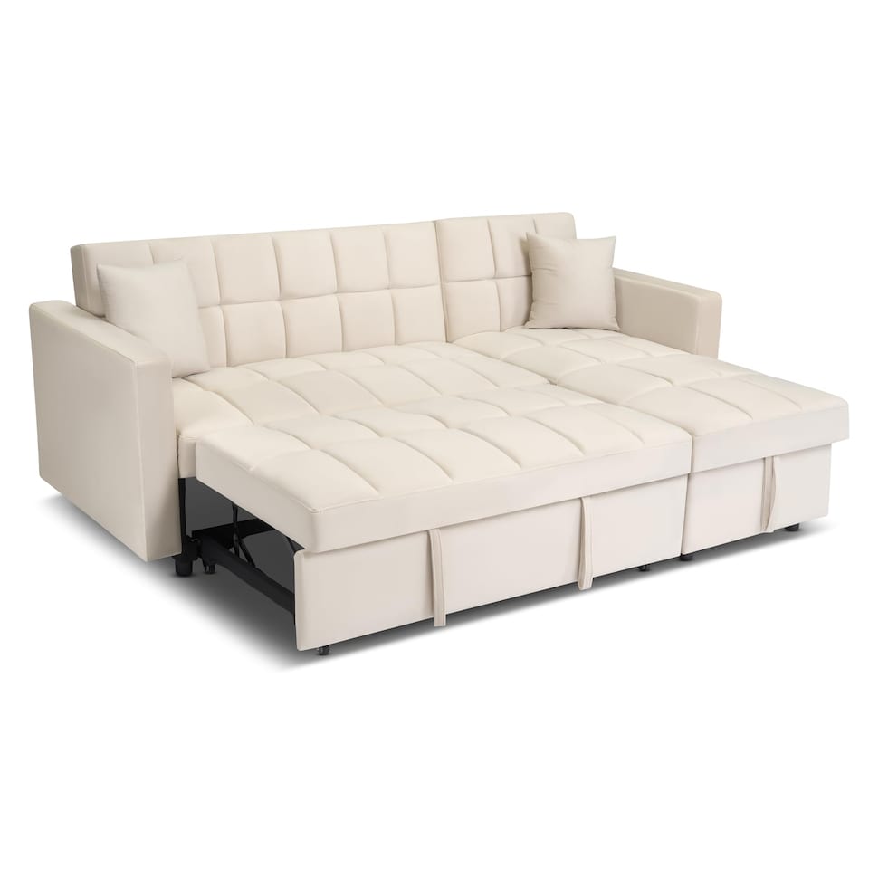 image 1 of Bargainia Milo 3 Seater Velvet Corner Sofa Bed Living Room