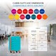 image 3 of 55x35x20cm Carry On Cabin Hard Shell Suitcase - 100+ Airlines Approved Including EasyJet (Paid), British Airways, Ryanair (Priority), TUI Blue | Aqua/Tan | Cabin Bag