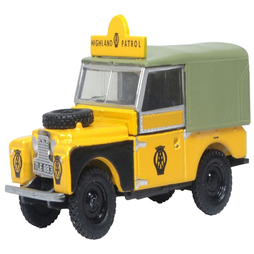 Oxford Diecast Land Rover Series I 88'' Canvas AA Highland Patrol