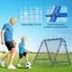 image 6 of HOMCOM Double-Sided Football Rebounder Net, Football Rebound Net Target Goal with Five Adjustable Angles, Blue