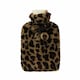 image 1 of Aroma Home Leopard Faux Fur Hot Water Bottle 2L