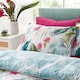 image 3 of Aruba Tropical Floral Reversible Duvet Cover Set | Green