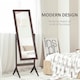 image 4 of HOMCOM Freestanding Dressing Mirror 148x47cm Adjustable Angle Dark Brown Frame