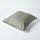 image 3 of Homescapes Cotton Plain Grey Cushion Cover - 30 x 30 cm | Grey | Grey | 30 x 30 cm