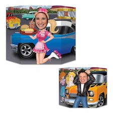 Greaser And Carhop Cardboard Photo Prop 94cm