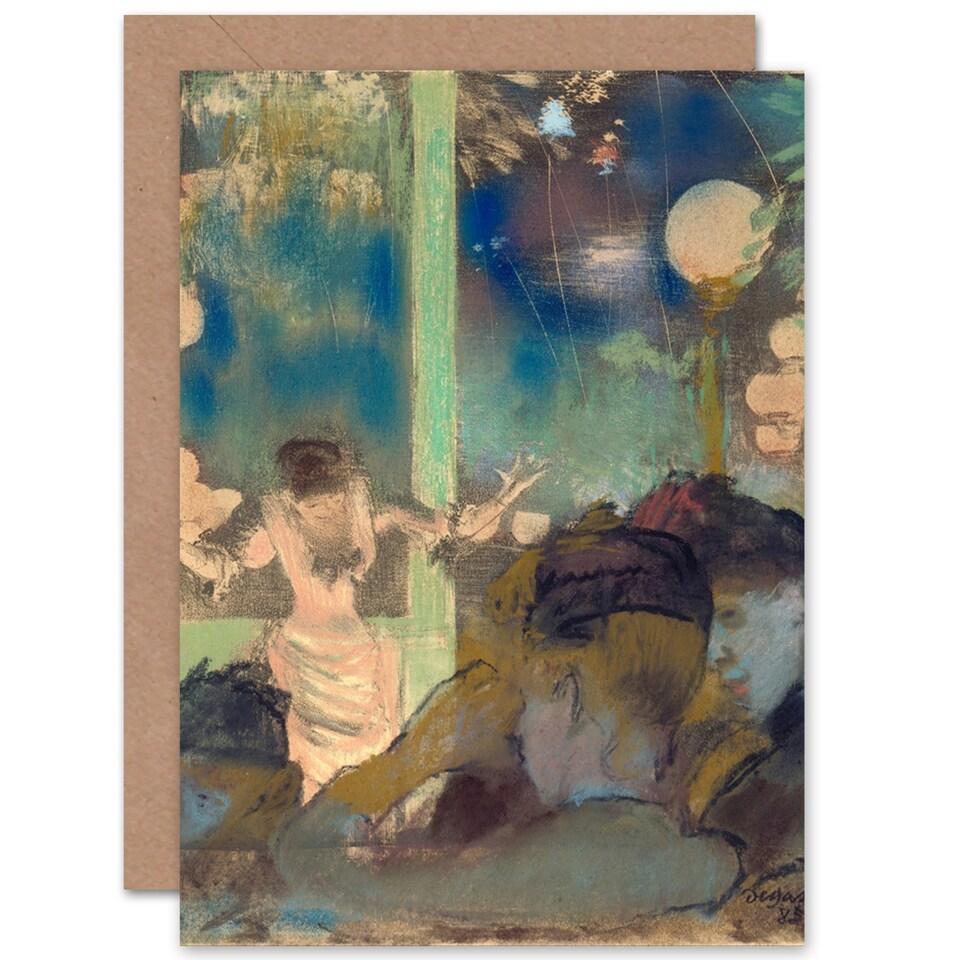 image 1 of Edgar Degas Mademoiselle Becat Cafe Blank Art Card