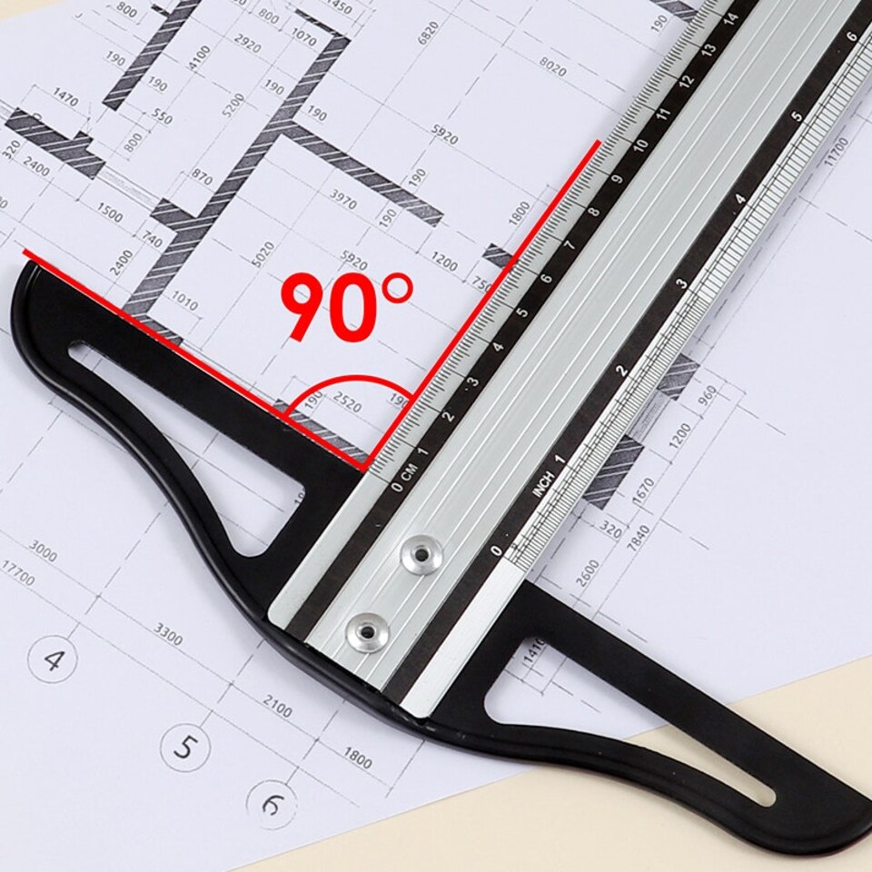 image 1 of 60cm Aluminium T-Square Ruler