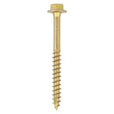 Timco - Solo Coach Screws - Hex Flange - Yellow (Size 10.0 x 100 - 2 Pieces)