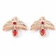 image 3 of Harry Potter Fawkes Rose Gold Plated Stud Earrings WES00113